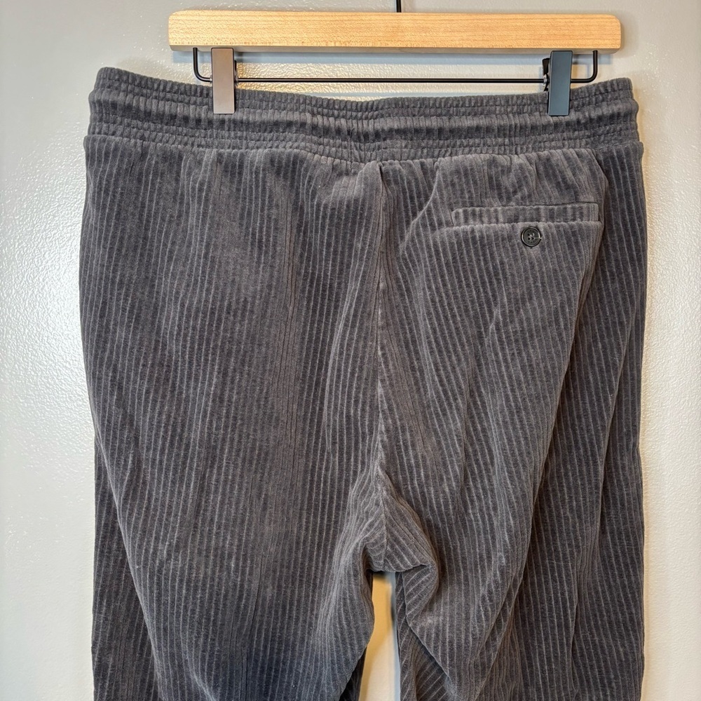 Ugg Large Averey Cotton Drawstring Corduroy Tapered Lounge Pants Charcoal - Picture 6 of 8